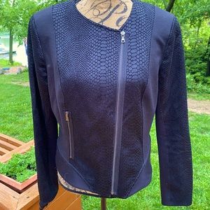 Tahari Asymmetrical Zip Jacket EUC